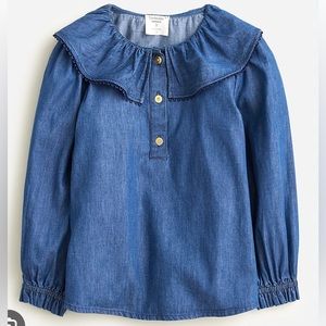 NWT Crewcuts chambray pullover Peter Pan collar long sleeved shirt, size XL